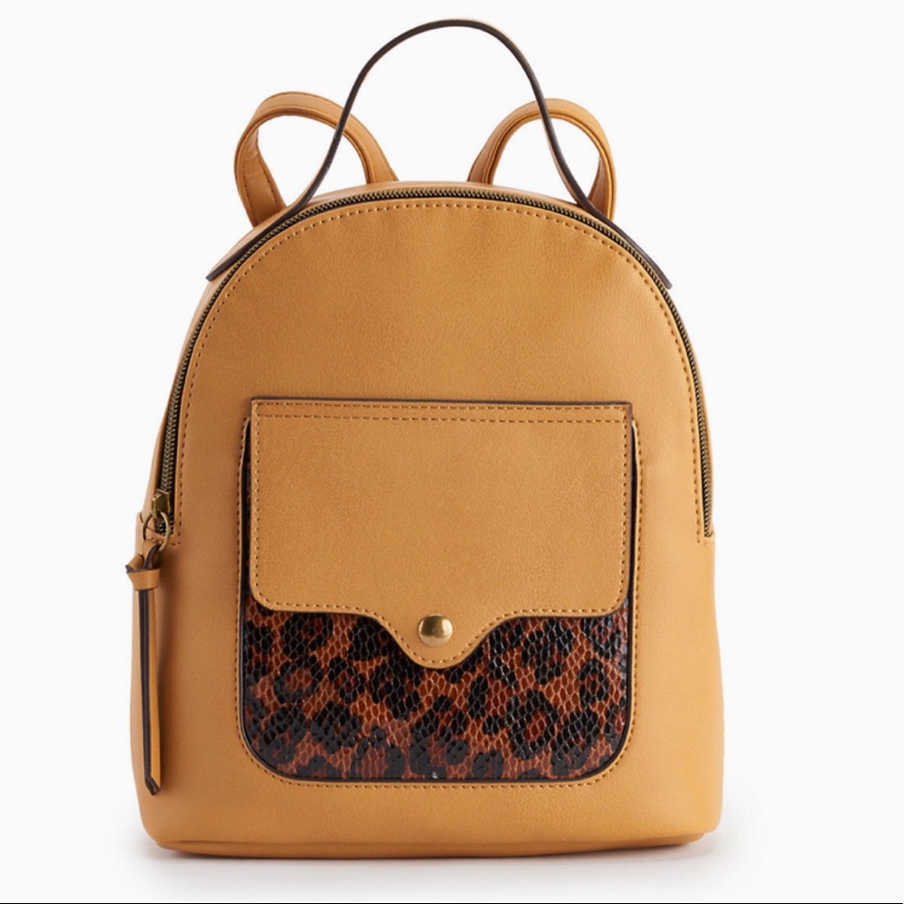 T-Shirt & Jeans Taupe Cheetah Madison Backpack